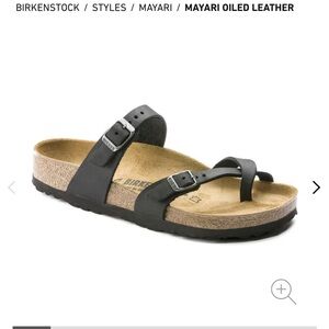 Birkenstock mayari oiled leather black sandals 37